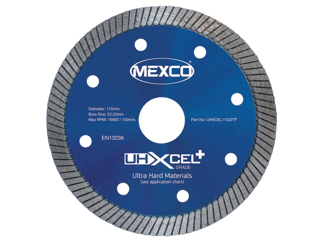 Mexco Uhxcel+ Ultra Hard Plus Diamond Blade 115 X 22Mm Uhxcel11522tf