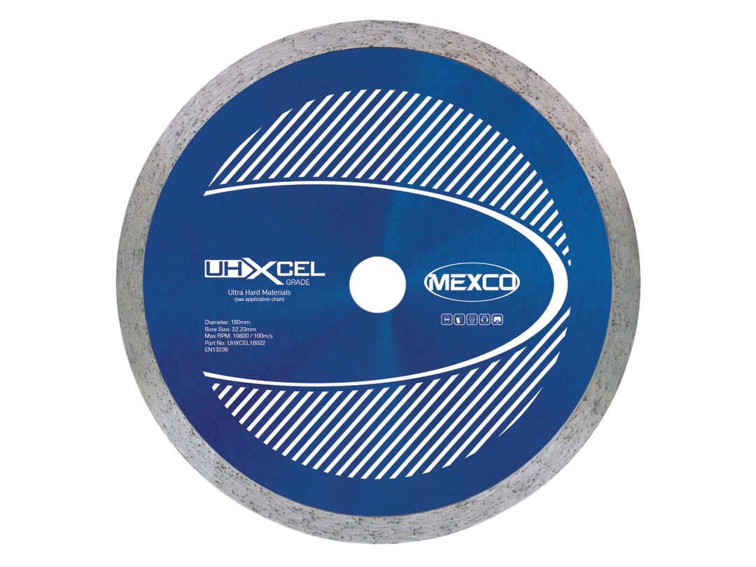 Mexco Uhxcel Ultra Hard Materials Diamond Blade 180 X 25.4 Mm Uhxcel18025