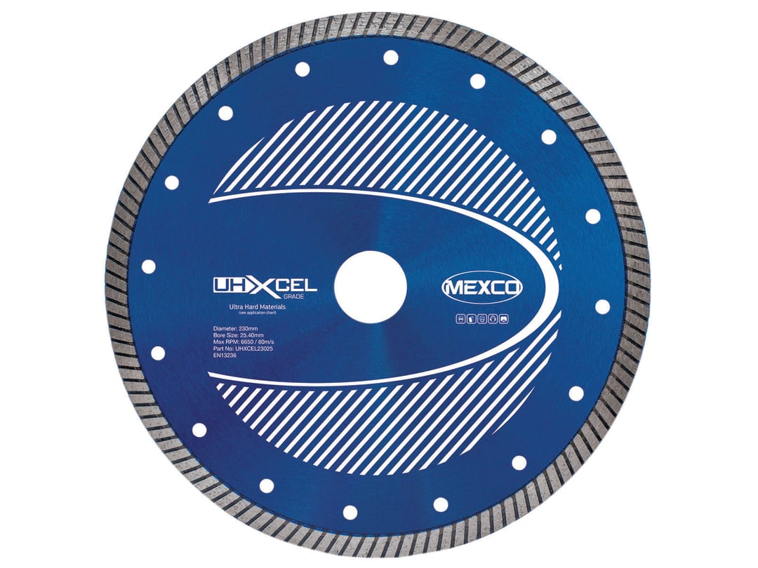Mexco Uhxcel Ultra Hard Materials Diamond Blade 230Mm Uhxcel23025