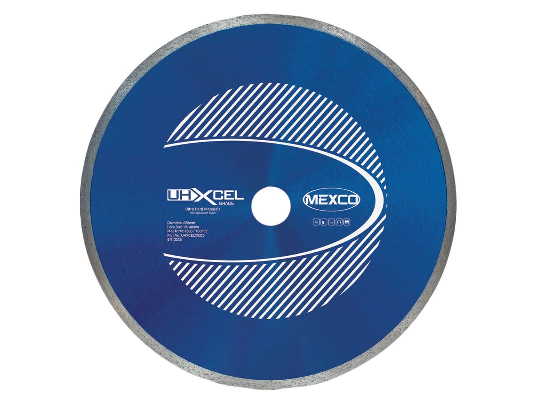 Mexco Uhxcel Ultra Hard Materials Diamond Blade 250 X 25.4Mm Uhxcel25025