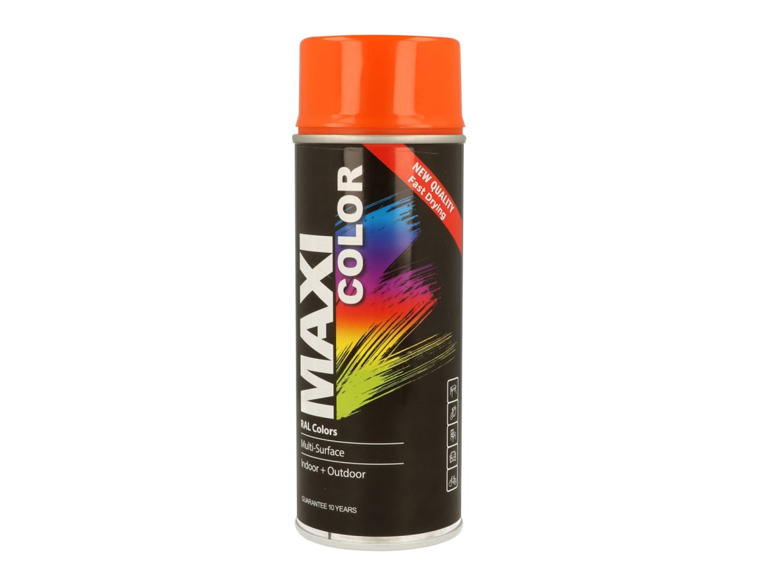 Maxicolor Orange Spray Paint Gloss Pure 400Ml Mx2004