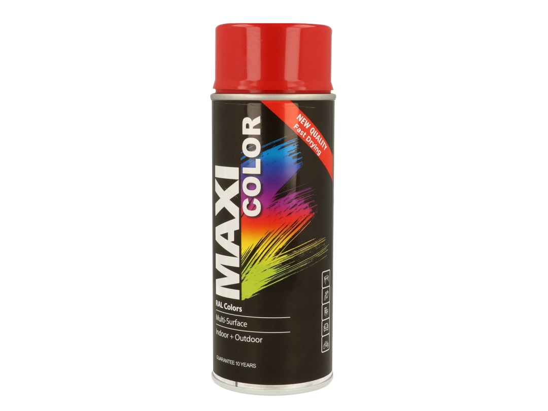 Maxicolor Red Spray Paint Gloss Flame 400Ml Mx3000