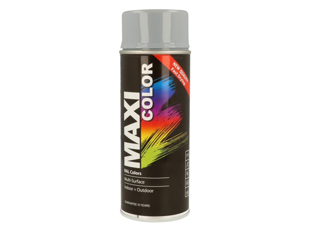 Maxicolor Silver/Grey Spray Paint Gloss 400Ml Mx7001