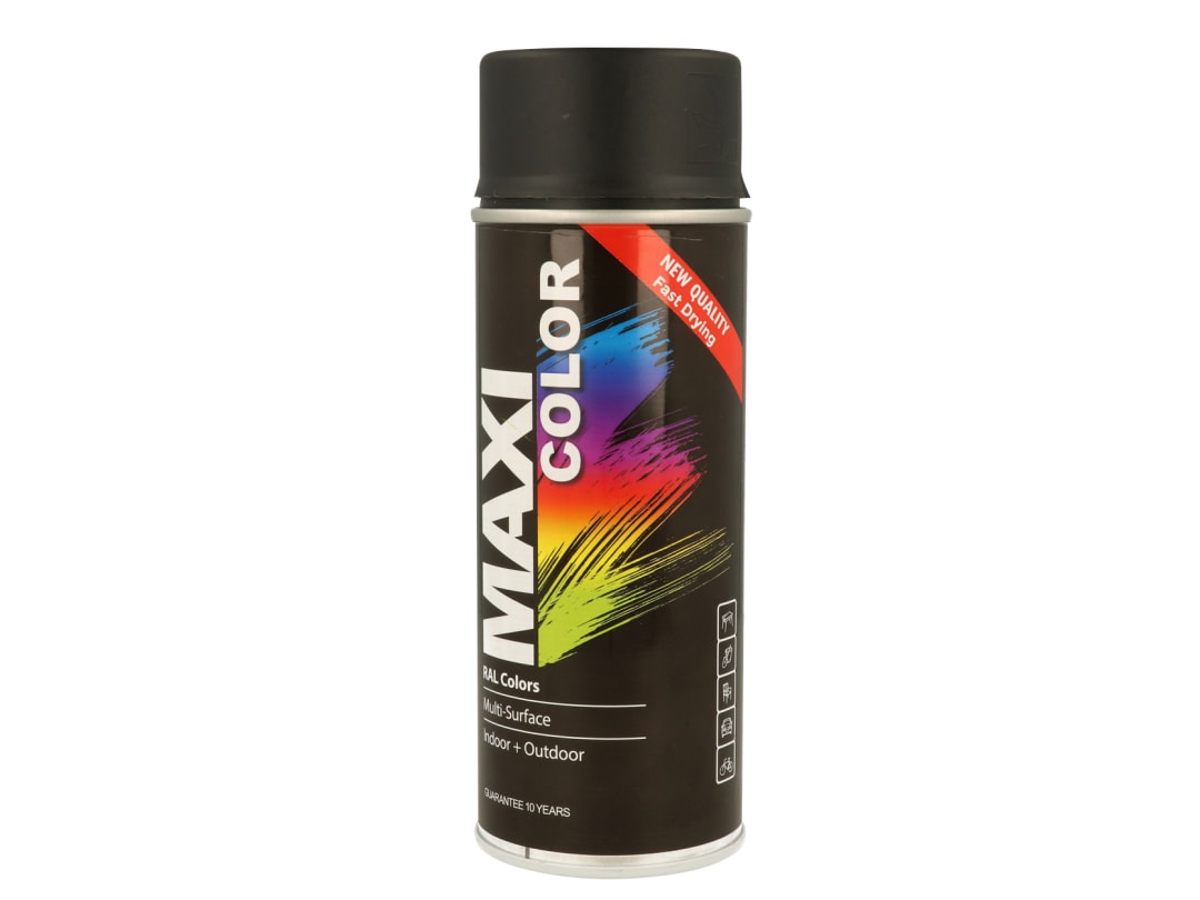 Maxicolor Black Spray Paint Matt Deep 400Ml Mx9005m