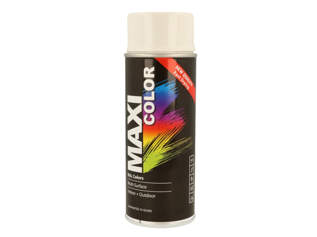 Maxicolor White Gloss Spray Paint 400Ml Mx9010
