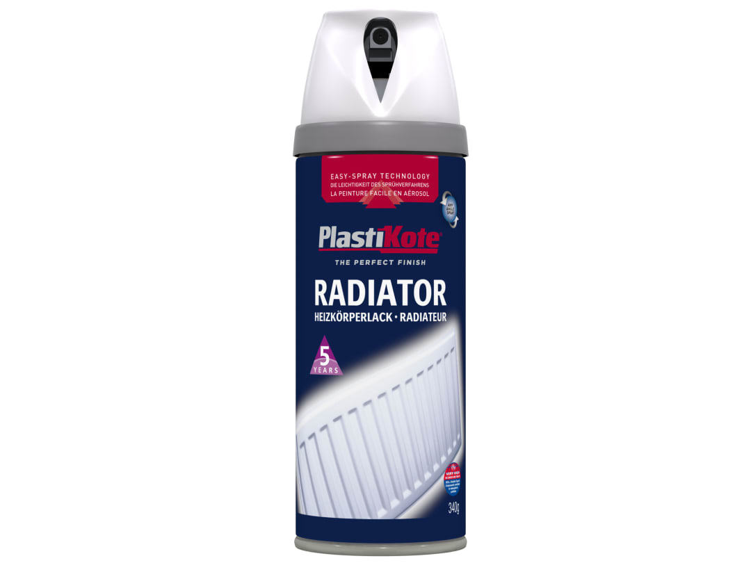 Plastikote White Twist & Spray Radiator Satin 400Ml 026102
