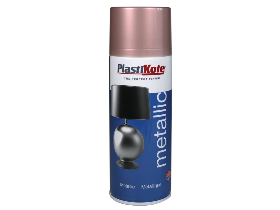 Plastikote Gold Metallic Spray Rose 400Ml 004405