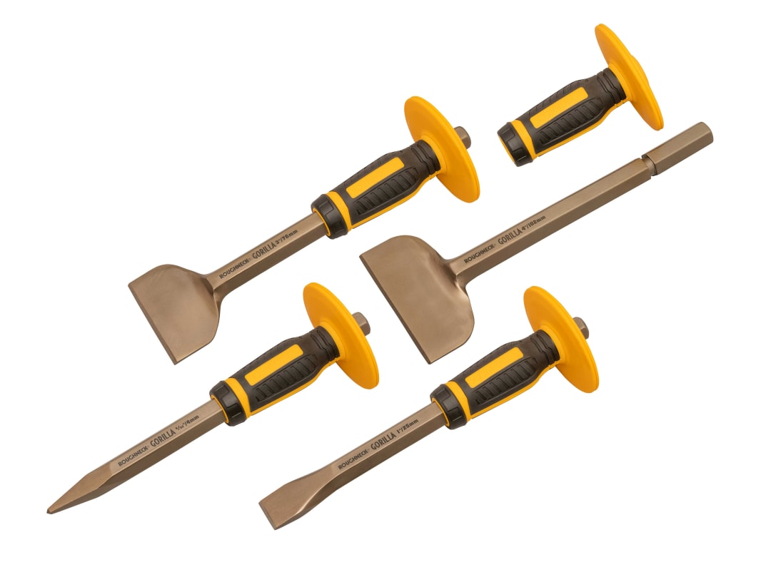 Roughneck Gorilla Bolster & Chisel Set, 4 Piece 31-934