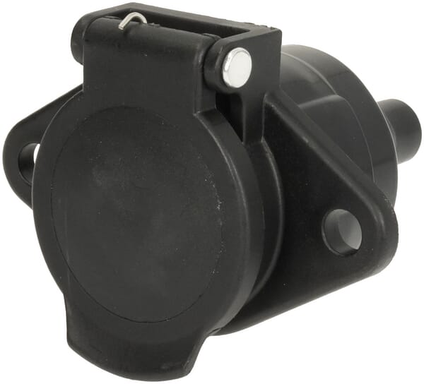 Kramp Trailer Socket 7-Pin, Plastic Cap, 24V, Screw Terminals Tr00010kr