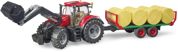 Bruder Case Ih Optum 300 Cvx With Front Loader And Trailer U03198