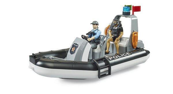 Bruder Police Inflatable Boat, Bworld U62733