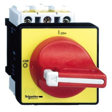 Schneider-Electric Main Switch 25A, 3P, Rd/Ye Vcf0