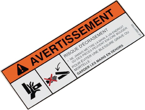 Deutz-Fahr Warning Decal Vf16661769
