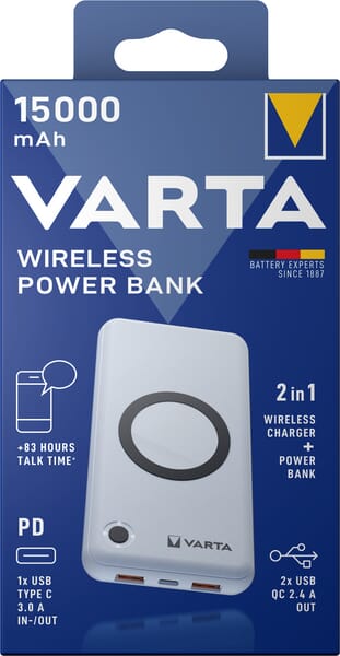 Varta Consumer Batteries Wireless Powerbank 15000 Vt57908
