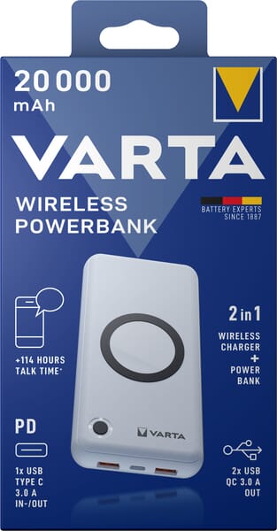 Varta Consumer Batteries Wireless Powerbank 20000 Vt57909