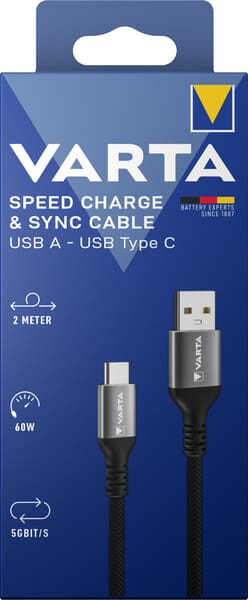 Varta Consumer Batteries Cable Usb A To Type C Vt57935