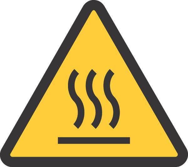 Brady Sticker Warning Sign Hot Surface 50X50mm Wb250245