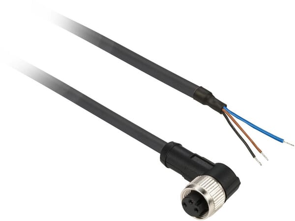 Telemecanique Sensor Cable, M8, 2M, 3P, Angled Xzcp0666l2