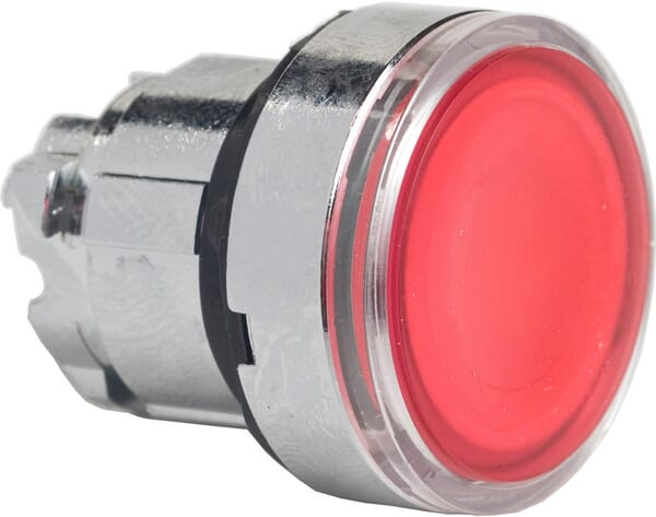Schneider-Electric Red Signal Pushbutton, Lock Zb4bh043