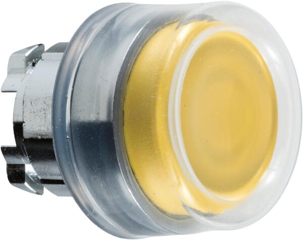 Schneider-Electric Yellow Push Button, Rubber, Zb4bp5